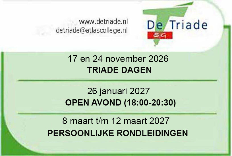 Featured image for “Zet in de agenda: kennismaken met De Triade”